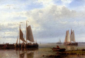亞伯拉罕 衚尅 二世 Shipping In A Calm Estuary 亞伯拉罕 衚尅 二世 Shipping In A Calm Estuary